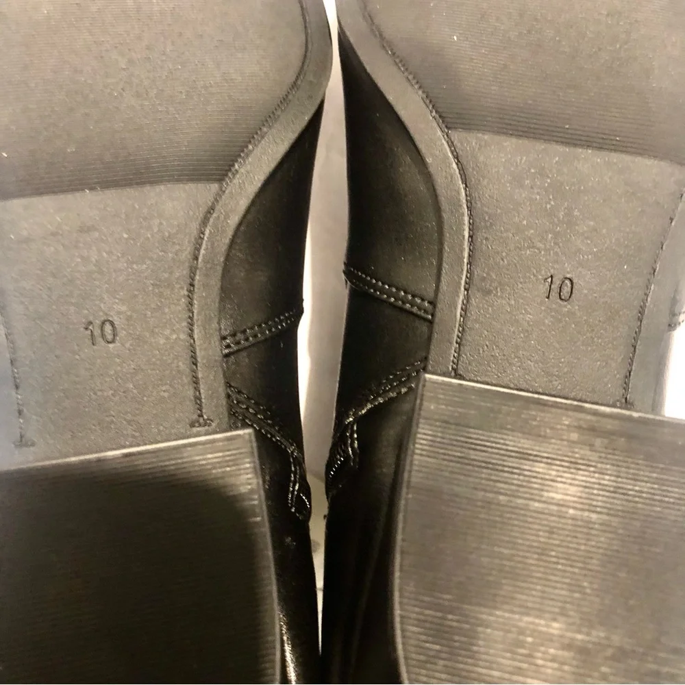 Old Navy Size 10 Black Ankle Boots Western style low stacked heels NEW